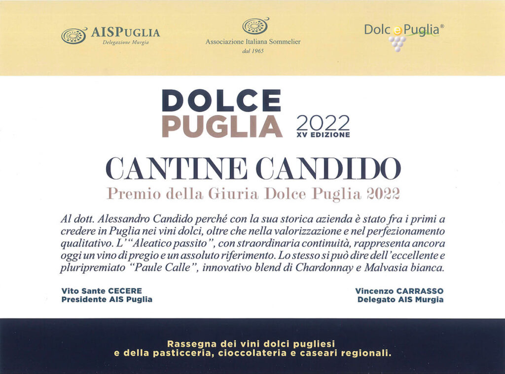 DolcePuglia22 PREMIO GIURIA candido